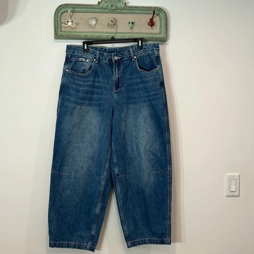 The ragged priest BAGGY GOLIATH DENIM blue JEAN plus size 34 women’s